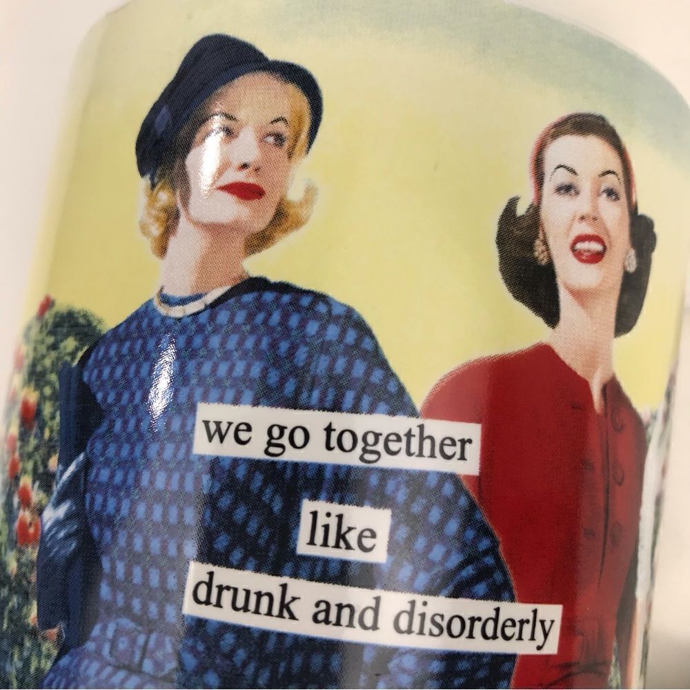 Anne Taintor Vintage Women Drunk And Disorderly Graphic Mug - Picture 2 of 8